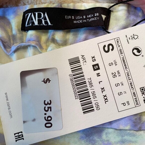 ZARA Floral Skirt NWT Size S (Bx 7) - Picture 3 of 8